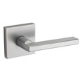 Kwikset Halifax Passage Lever With Square Rose, 6-Way Adjustable Latch And Round Corner Strike, Satin Chrome
