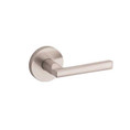 Kwikset Montreal Passage Lever With Round Rose, 6-Way Adjustable Latch And Round Corner Strike, Satin Nickel