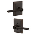 Schlage Residential F40 Latitude Privacy Lever Lock With Addison Trim Function, Decorative, Aged Bronze