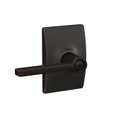 Schlage Residential F40 Latitude Privacy Lever Lock With Century Trim Function, Decorative, Aged Bronze