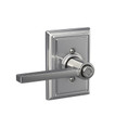 Schlage Residential F40 Latitude Privacy Lever Lock With Addison Trim Function, Decorative, Bright Polished Chrome
