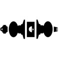 Schlage Residential F51A Bowery Knob Keyed Entry Lock Function, Bright Polished Nickel