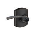 Schlage Residential F40 Merano Privacy Lever Lock With Greenwich Trim Function, Decorative, Aged Bronze