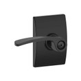 Schlage Residential F40 Merano Privacy Lever Lock With Century Trim Function, Decorative, Matte Black