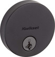 Kwikset Uptown Single Cylinder Deadbolt, -Round Rose, Smartkey, 6-Way Adjustable Latch, Round And Square Corner Strikes, Matte Black