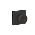Schlage Residential F51A Bowery Keyed Entry Knob Lock With Collins Trim Function, Decorative, Aged Bronze