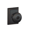 Schlage Residential F51A Andover Keyed Entry Knob Lock With Addison Trim Function, Decorative, Aged Bronze