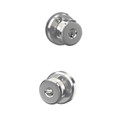 Schlage Residential F51A Bowery Keyed Entry Knob Lock With Greyson Trim Function, Decorative, Bright Polished Chrome