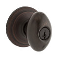 Kwikset Laurel Keyed Entry Knob Smartkey With 6-Way Adjustable Latch And Round Corner Strike, Venetian Bronze