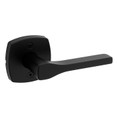 Kwikset Tripoli Passage Lever With 6-Way Adjustable Latch And Round Corner Strike, Matte Black
