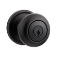 Kwikset Hancock Keyed Entry Knob With 6-Way Adjustable Latch And Round Corner Strike, Matte Black