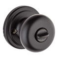 Kwikset Hancock Keyed Entry Knob Smartkey With 6-Way Adjustable Latch And Round Corner Strike, Matte Black