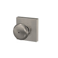 Schlage Residential F40 Plymouth Privacy Knob Lock With Collins Trim Function, Decorative, Satin Nickel