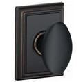 Schlage Residential F10 Siena Passage Knob Lock With Addison Trim Function, Decorative, Aged Bronze