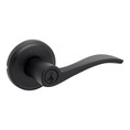 Kwikset Sedona Keyed Entry Lever Smartkey With 6-Way Adjustable Latch And Round Corner Strike, Matte Black