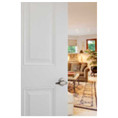 Kwikset Delta Keyed Entry Lever Smartkey With 6-Way Adjustable Latch And Round Corner Strike, Satin Nickel