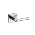 Kwikset Montreal Keyed Entry Lever Smartkey With Square Rose, 6-Way Adjustable Latch And Round Corner Strike, Bright Polished Chrome