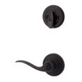 Kwikset Tustin Lever Interior Single Cylinder Handleset Trim Right Hand, Venetian Bronze