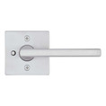 Kwikset Halifax Privacy Lever, Square Rose With 6-Way Adjustable Latch And Round Corner Strike, Satin Chrome