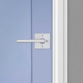 Kwikset Halifax Privacy Lever, Square Rose With 6-Way Adjustable Latch And Round Corner Strike, Satin Chrome