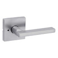 Kwikset Halifax Privacy Lever, Square Rose With 6-Way Adjustable Latch And Round Corner Strike, Satin Chrome