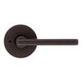 Kwikset Halifax Privacy Lever, Round Rose With 6-Way Adjustable Latch And Round Corner Strike, Venetian Bronze