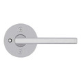 Kwikset Halifax Privacy Lever, Round Rose With 6-Way Adjustable Latch And Round Corner Strike, Satin Chrome