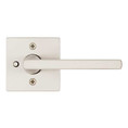 Kwikset Halifax Privacy Lever,Square Rose With 6-Way Adjustable Latch And Round Corner Strike, Satin Nickel