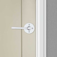 Kwikset Lisbon Privacy Lever, Round Rose With 6-Way Adjustable Latch And Round Corner Strike, Bright Polished Chrome