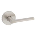 Kwikset Lisbon Privacy Lever, Round Rose With 6-Way Adjustable Latch And Round Corner Strike, Satin Nickel