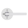 Kwikset Halifax Privacy Lever, Round Rose With 6-Way Adjustable Latch And Round Corner Strike, Bright Polished Chrome
