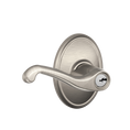 Schlage Residential F51A Flair Keyed Entry Lever Lock With Wakefield Trim Function, Decorative, Satin Nickel