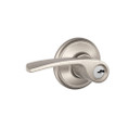 Schlage Residential F51A Merano Keyed Entry Lever Lock Function, Satin Nickel