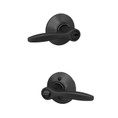 Schlage Residential F51A Delfayo Keyed Entry Lever Lock Function, Dual Option Springlatch, Adjustable Backset, Round Corner Full Lip Strike, Matte Black