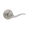 Kwikset Tustin Keyed Entry Lever Smartkey With 6-Way Adjustable Latch And Round Corner Strike, Satin Nickel