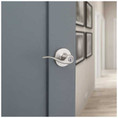 Kwikset Tustin Keyed Entry Lever Smartkey With 6-Way Adjustable Latch And Round Corner Strike, Satin Nickel