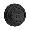 Kwikset 985 Double Cylinder Deadbolt, Round Rose, Smartkey, 6-Way Adjustable Latch, Round And Square Corner Strikes, Keyed Alike, Matte Black
