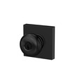 Schlage Residential F51A Plymouth Keyed Entry Knob Lock With Century Trim Function, Decorative, Matte Black