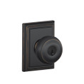Schlage Residential F51A Georgian Keyed Entry Knob Lock With Addison Trim Function, Decorative, Aged Bronze