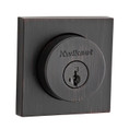 Kwikset Halifax Double Cylinder Deadbolt, Square Rose, Smartkey, 6-Way Adjustable Latch, Round And Square Corner Strikes, Keyed Alike, Venetian Bronze