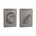 Schlage Residential B60 Deadbolt With Grandville Trim Single Cylinder, Dual Option Latch, Adjustable Backset, 1-1/8" X 2-3/4" Round Corner Strike, Decorative, Satin Nickel