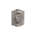 Schlage Residential B60 Deadbolt With Camelot Trim Single Cylinder, Dual Option Latch, Adjustable Backset, 1-1/8" X 2-3/4" Round Corner Strike, Decorative, Satin Nickel