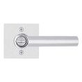 Kwikset Milan Keyed Entry Lever Smartkey, Square Rose With 6-Way Adjustable Latch And Round Corner Strike, Bright Polished Chrome