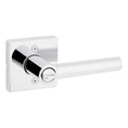 Kwikset Milan Keyed Entry Lever Smartkey, Square Rose With 6-Way Adjustable Latch And Round Corner Strike, Bright Polished Chrome