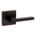 Kwikset Halifax Keyed Entry Lever Smartkey, Square Rose With 6-Way Adjustable Latch And Round Corner Strike, Venetian Bronze