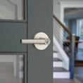 Kwikset Milan Keyed Entry Lever Smartkey, Round Rose With 6-Way Adjustable Latch And Round Corner Strike, Satin Nickel