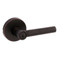 Kwikset Milan Keyed Entry Lever Smartkey, Round Rose With 6-Way Adjustable Latch And Round Corner Strike, Venetian Bronze