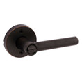 Kwikset Milan Keyed Entry Lever Smartkey, Round Rose With 6-Way Adjustable Latch And Round Corner Strike, Venetian Bronze