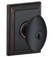 Schlage Residential F51A Siena Keyed Entry Knob Lock With Addison Trim Function, Decorative, Aged Bronze