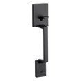 Kwikset Amador Exterior Handle Only With Round Corner Adjustable Latch And Round Corner Strike, Matte Black